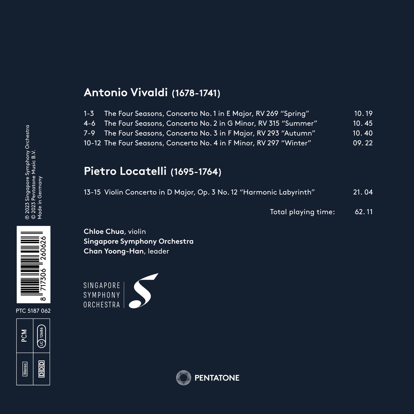 Chloe Chua - Four Seasons & Locatelli's Harmonic Labyrinth - Singapore Symphony Orchestra